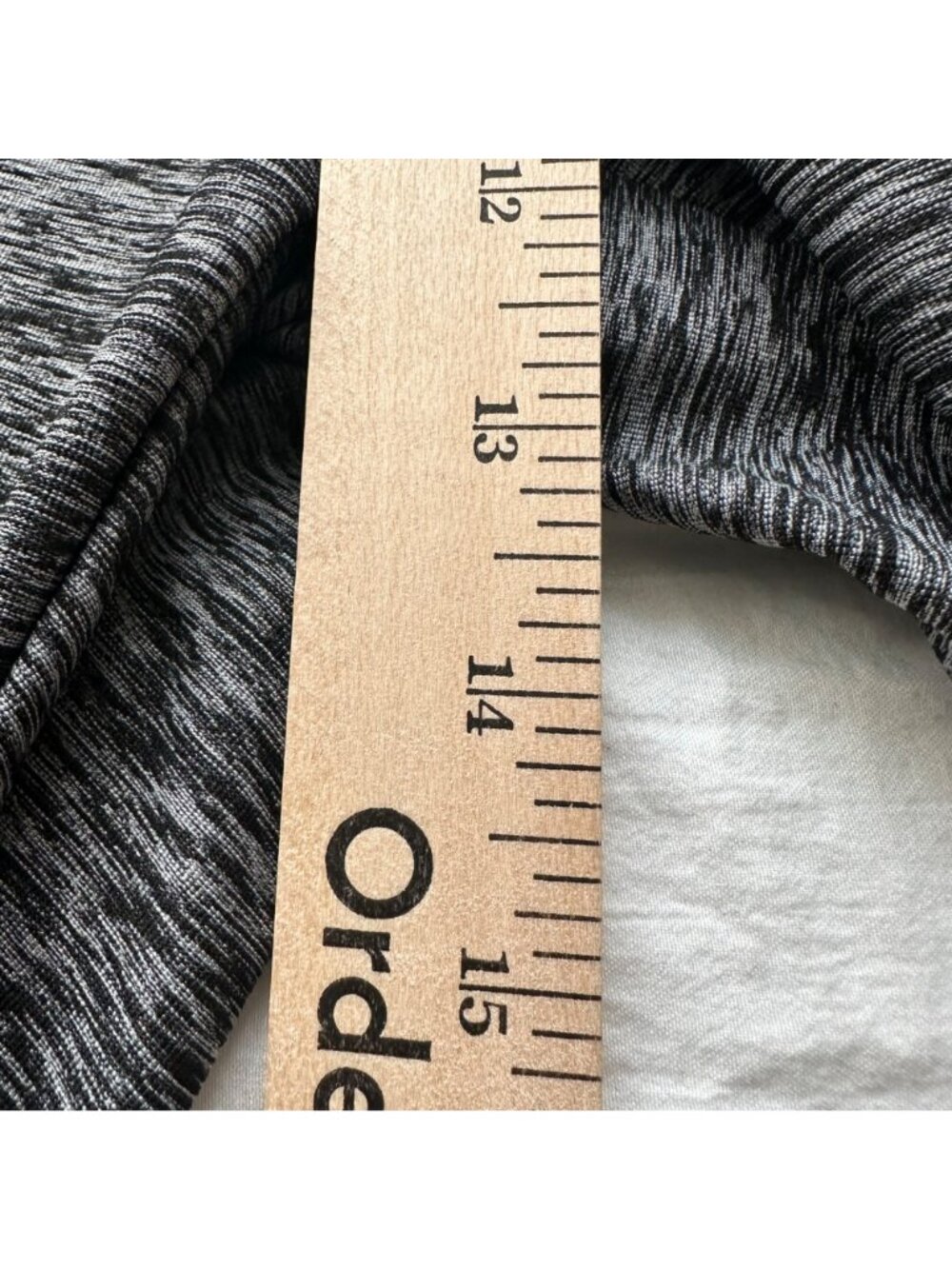 Chicos Zenergy Pants 12-14 Yoga Athletic Casual Pull On Gray Black Heathered - Picture 9 of 12